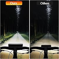 Vista 5 de High Lumens Super Bright Bike Light for Night Riding, USB Rechargeable Bicycle Headlight, Waterproof Bike Headlight, Waterproof Bike Headlight and