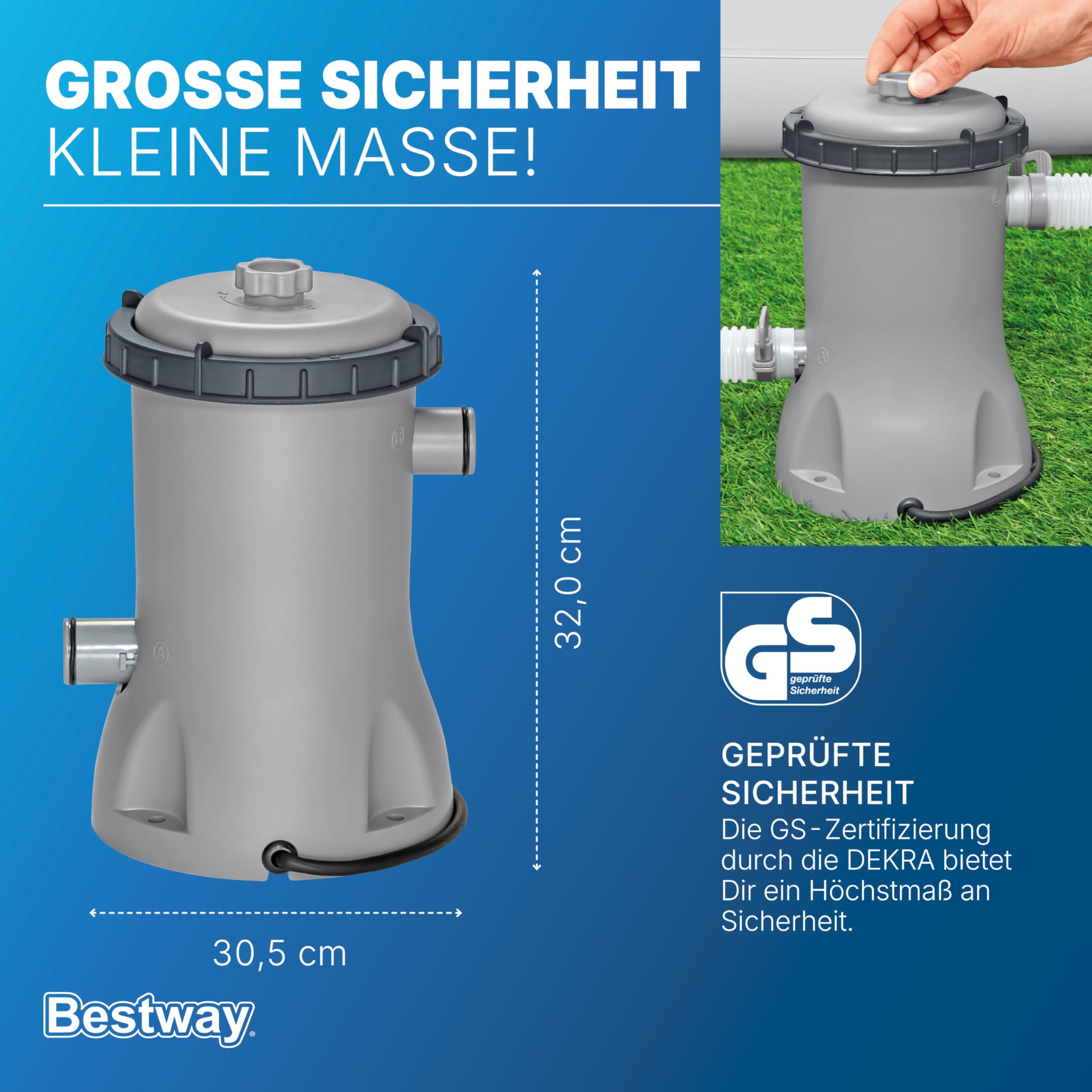 Bestway Filterpumpe 2.006 l/h, 40 W