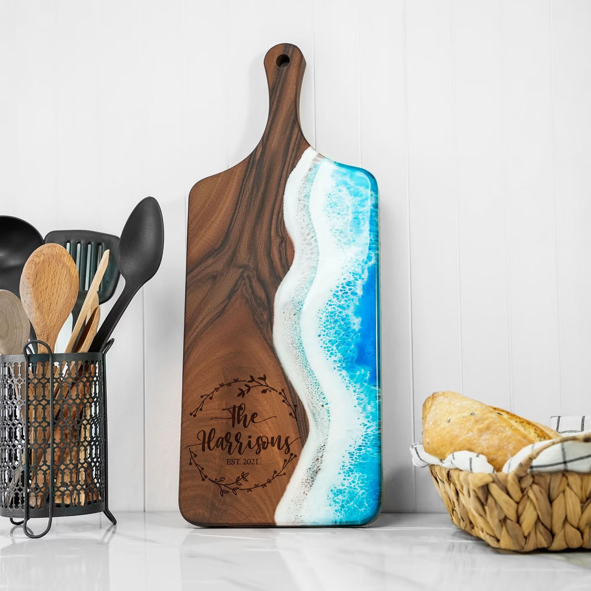 Amazon.com: Resin Ocean Personalized Cutting Board, Housewarming