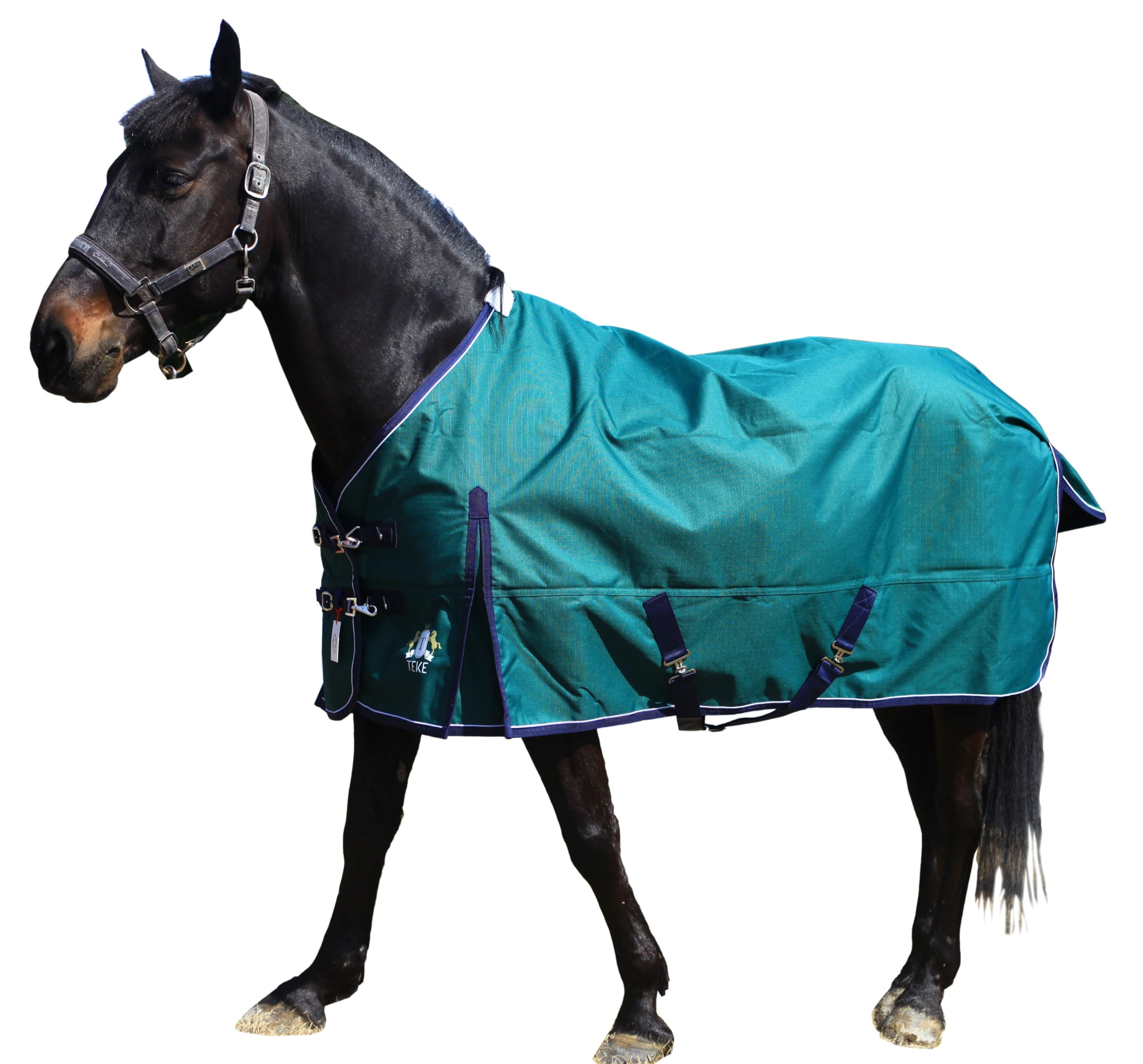 T TEKE Deluxe Turnout - Mantas y ropa de cama para caballos, 1200D impermeables y transpirables para el cuidado de caballos y ropa de cama sin relleno (51 "-87" incluyendo tamaño miniatura/potro)