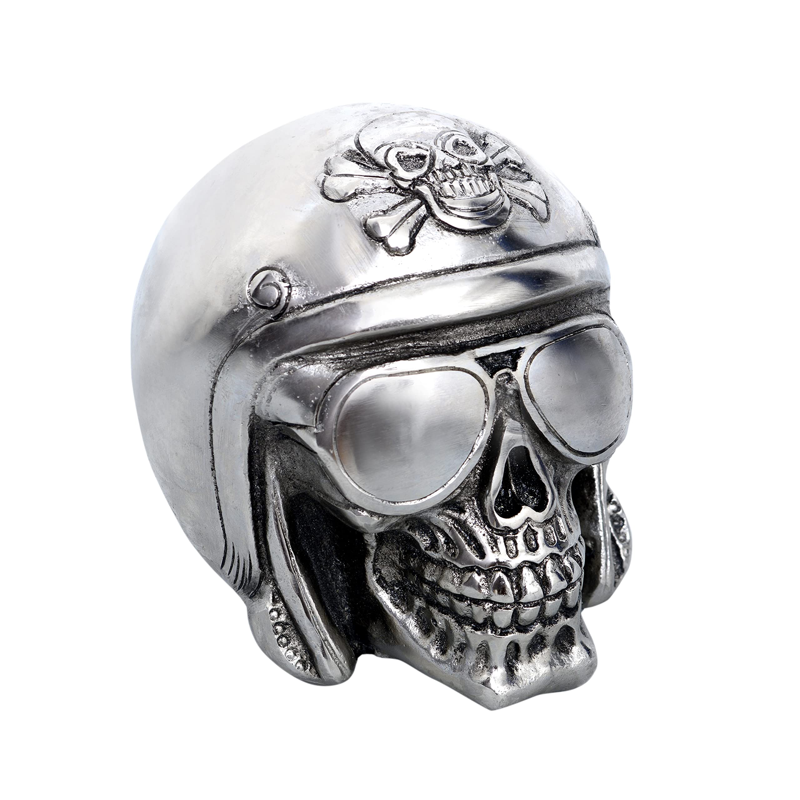 Skull Pick Head SILVER製 Buy AONA Skeleton Head/Human Head Metal Statue for Showpeice