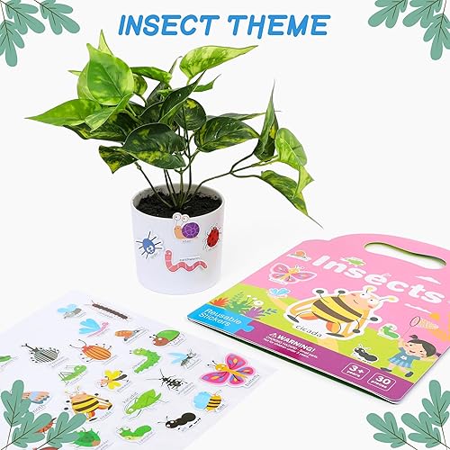 Miniatura 9 de Play N Teach Libro de calcomanías para niños, paquete de 4 (126 calcomanías animales, dinosaurios, insectos, océano), calcomanías reutilizables para