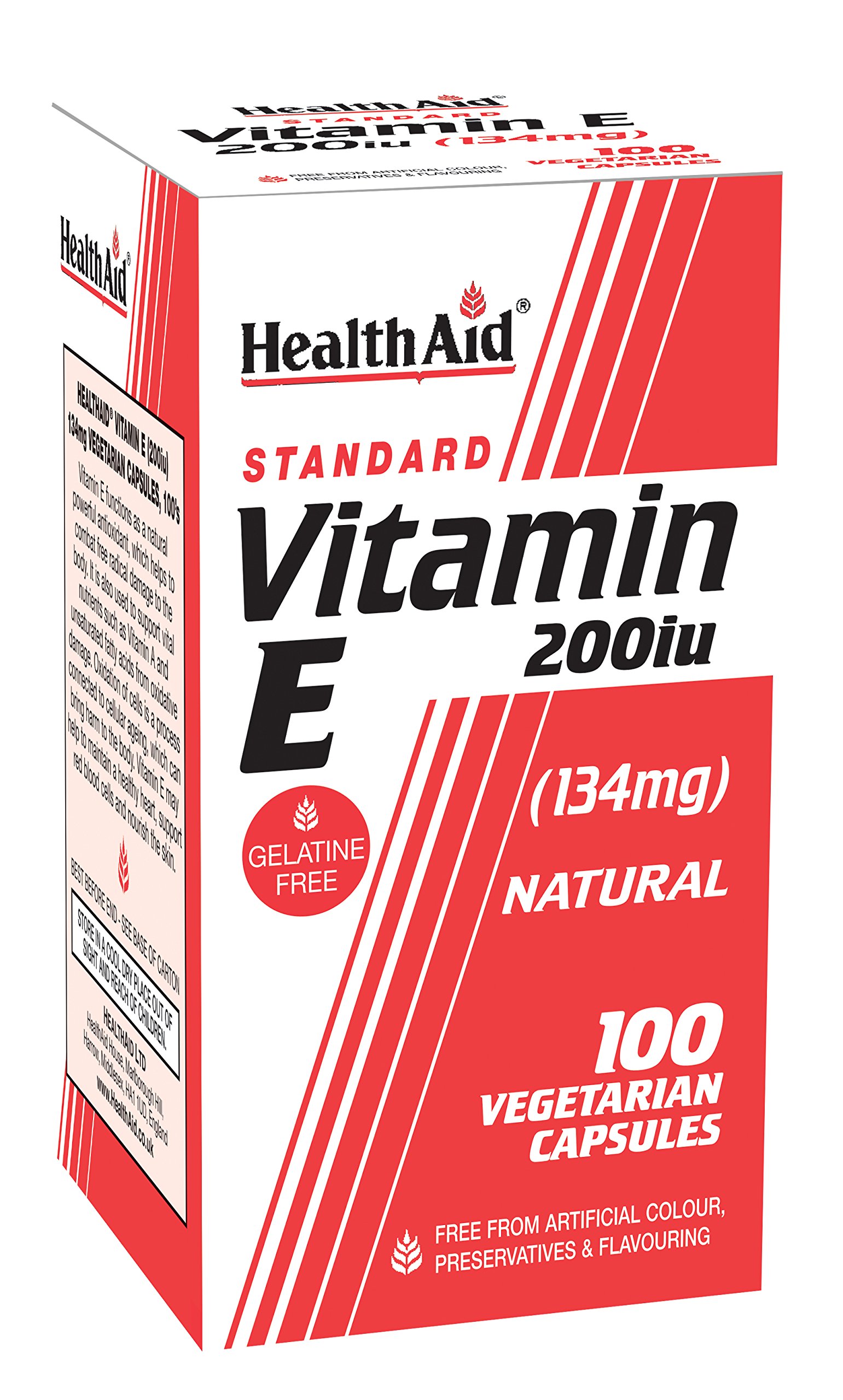 HealthAid Vitamin E 200iu, 100 Vegicaps