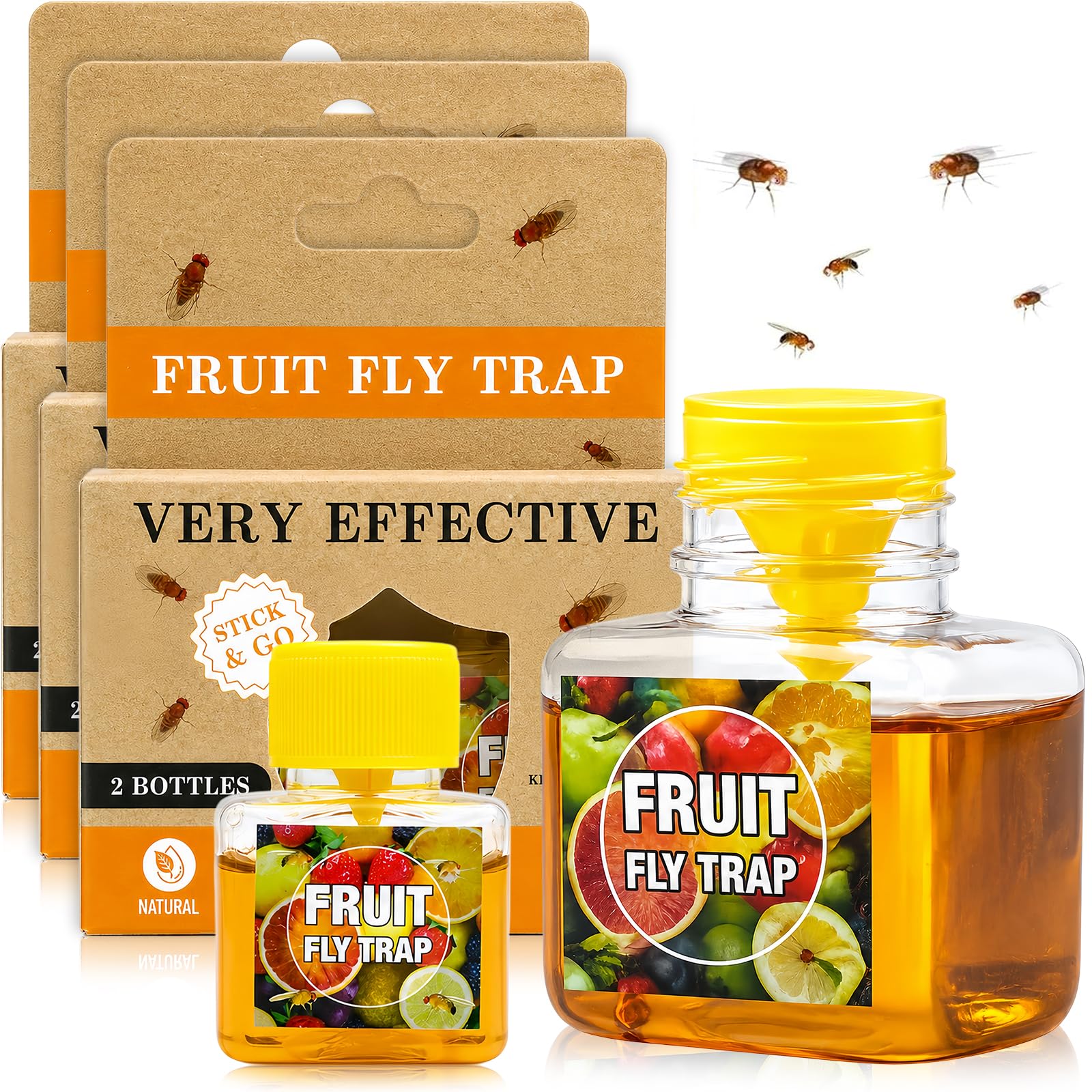 Fruit Fly Trap Paper Catcher - Instantly Attracts (6PCS-B)