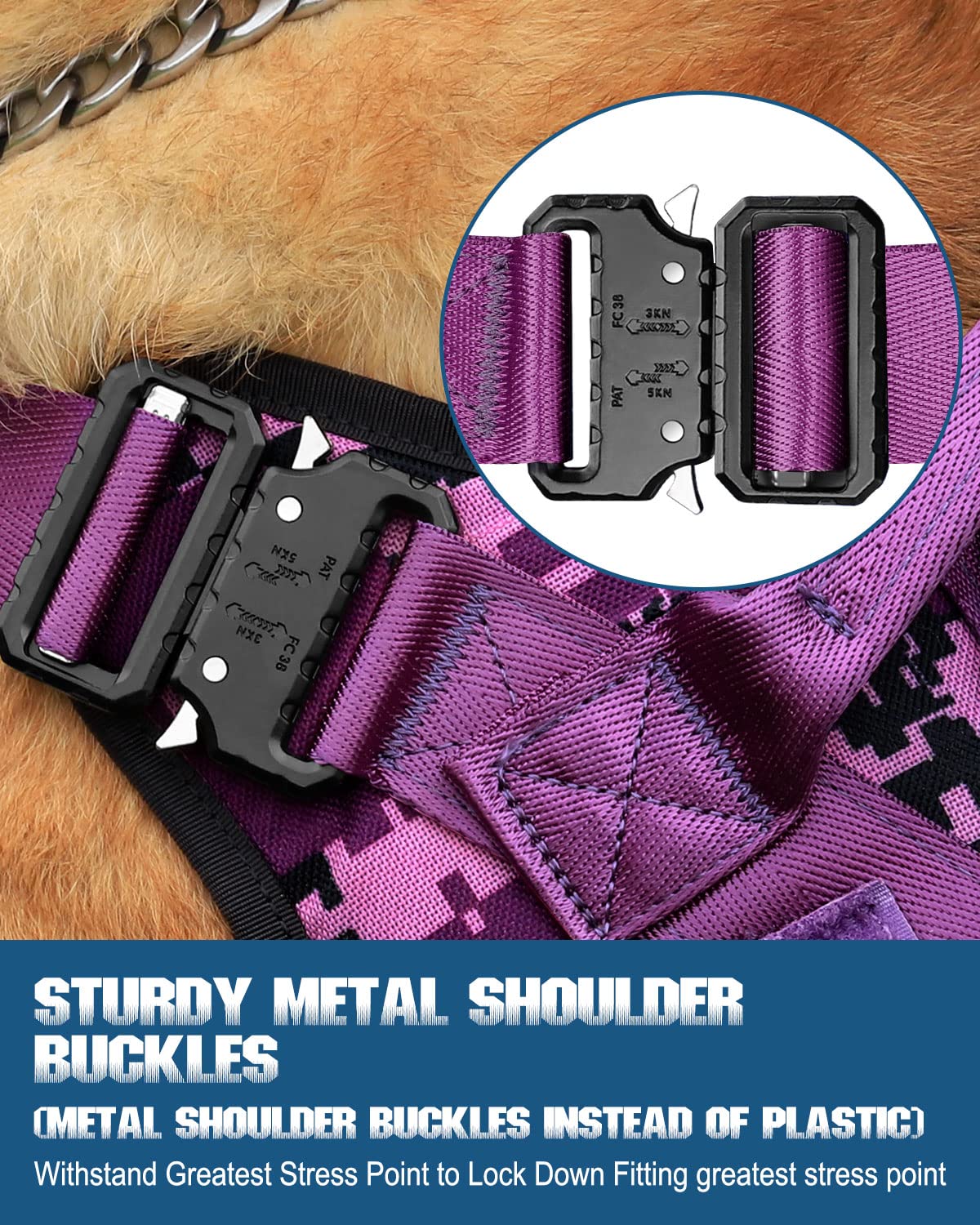 PETNANNY - Arnés táctico para perros de servicio, chaleco para perros de raza grande, panel de velcro para parches de perros de servicio, chaleco para perros de trabajo con asa para caminar,