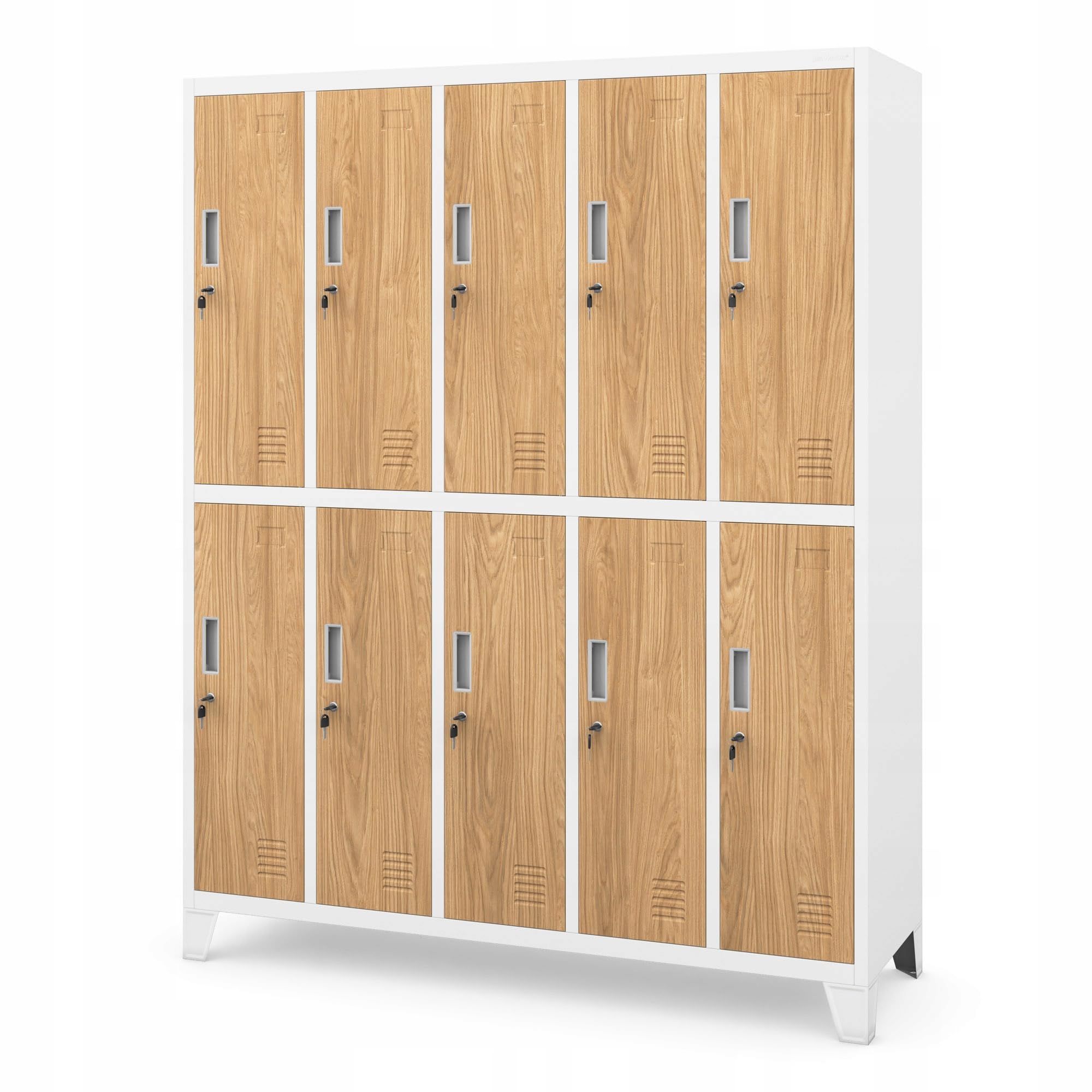 Jan Nowak Taquilla Vestuario Metálica 10 Puertas USB C, 172 x 136 x 45 cm