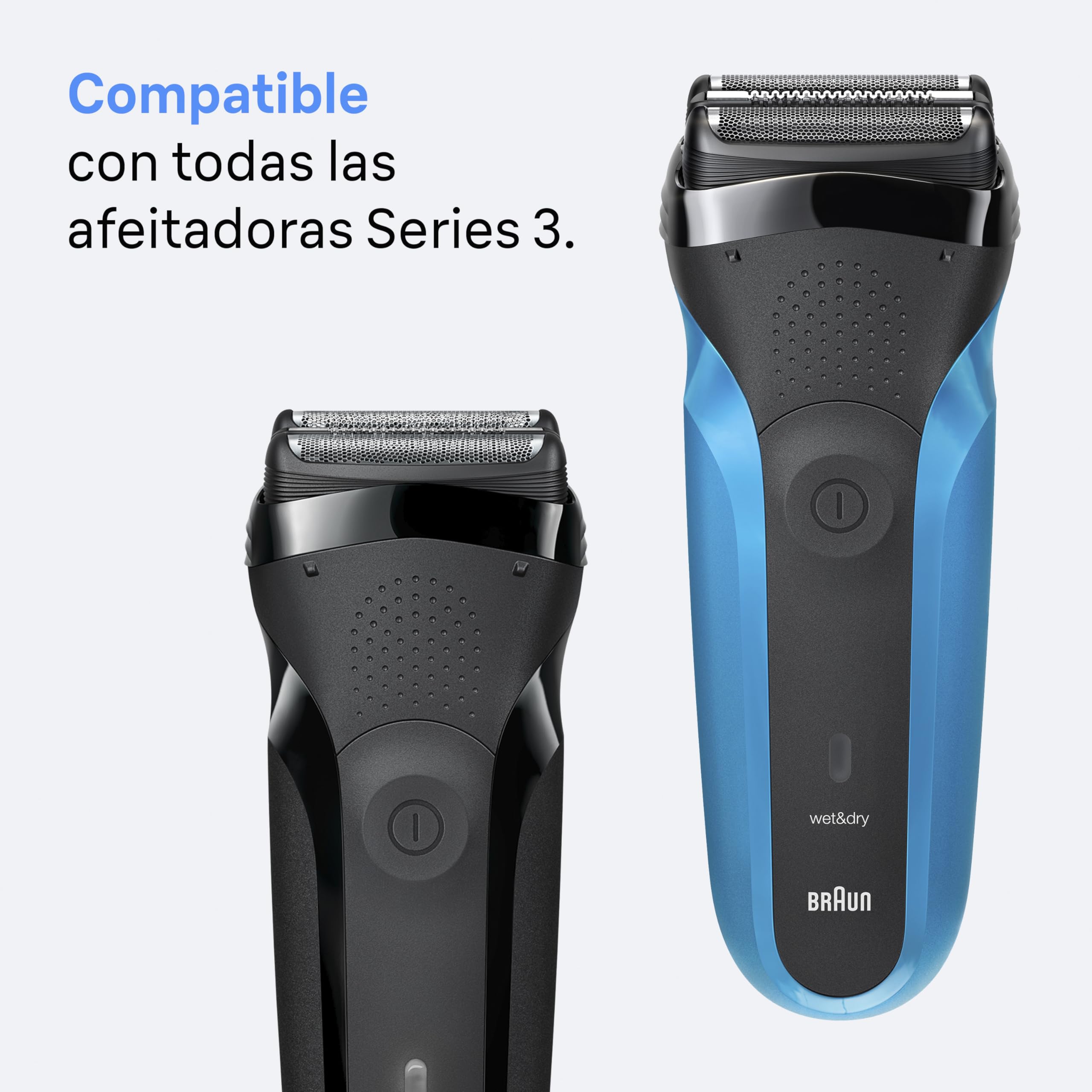 Braun Series 3 Cabezal De Recambio ORIGINAL Para Afeitadora Eléctrica Hombre, Compatible Con Las Máquinas de Afeitar Series 3, Afeitado Apurado y Suave, Fabricado en Alemania, 21B