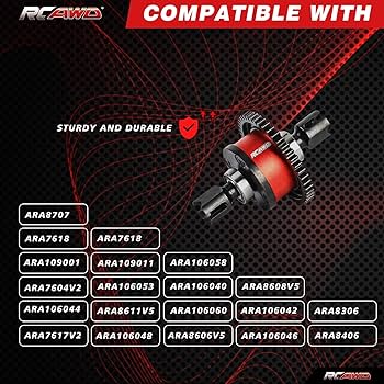 Amazon.com: RCAWD 46T Center Diff Set 40CrMo for ARRMA 6S