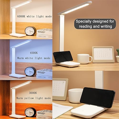 Miniatura 4 de Lámpara de Escritorio LED Lámpara de Escritorio Regulable Luz de Lectura Lámpara de Estudio 3 Modos de Iluminación, Accesorios de Protección para