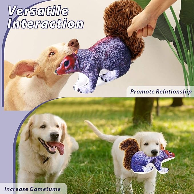 Juguete para Perro Ardilla Pequeña Mediana Grande Chirriante miniatura 4