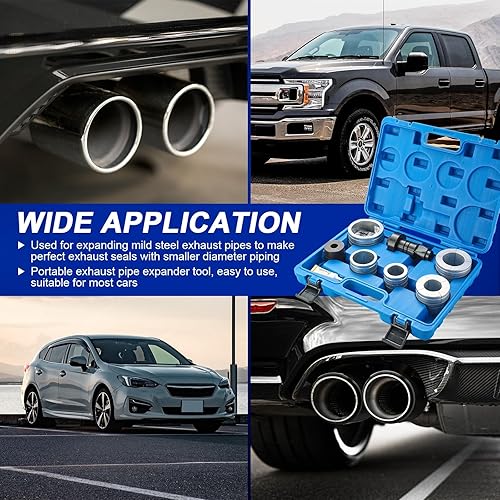 Miniatura 6 de DASBET Juego de herramientas expansoras de tubo de escape de 1.102 in, kit de estirador de tubo de escape de 1-5/8 a 4-1/4 pulgadas, esparcidor de