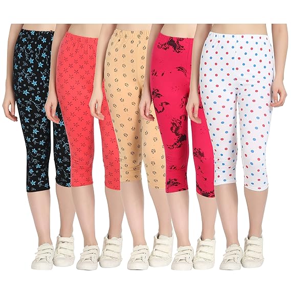 Printed Capri for Womens/Girl Pack of 5