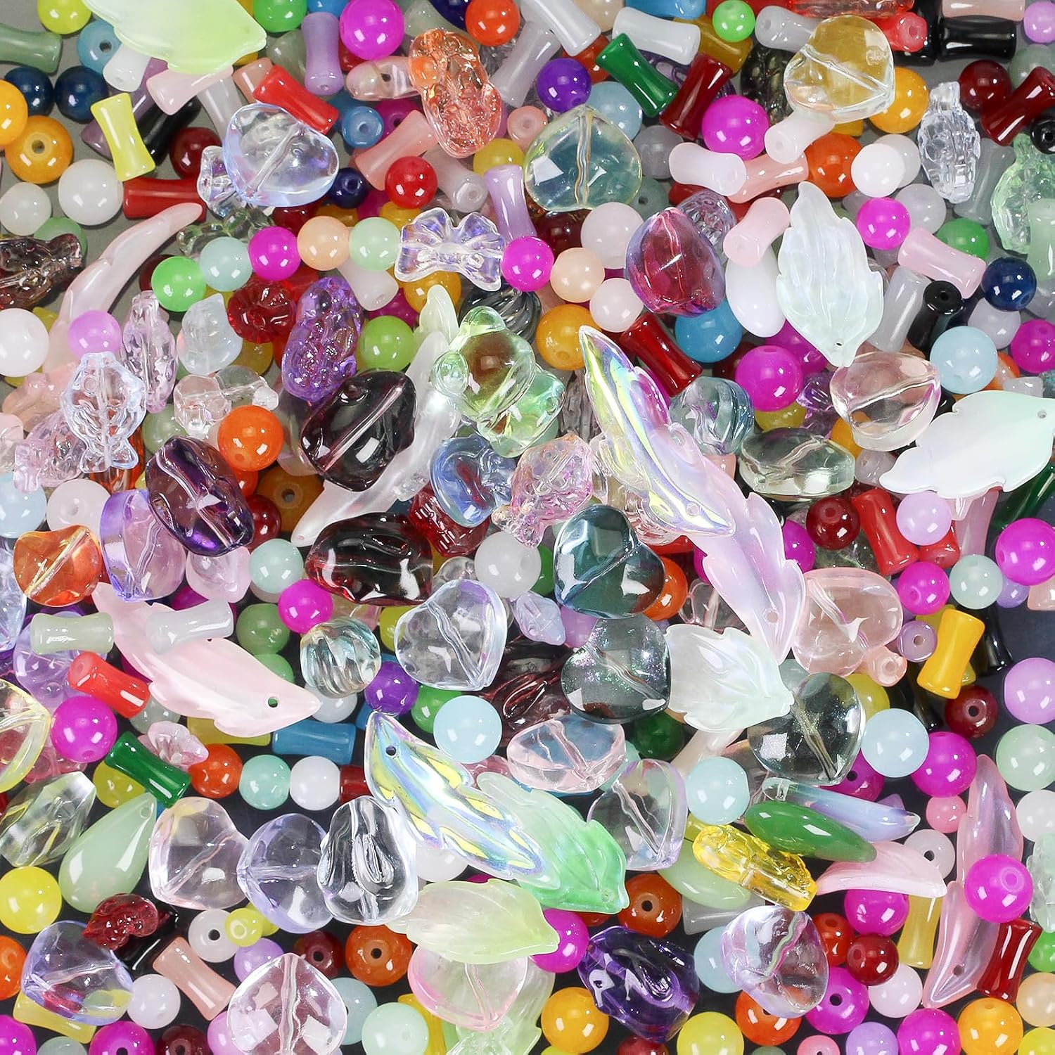 Assorted Glass Beads for Jewelry Making, Mixed Colorful Crystal Bead for Bracelets, Crafts, Earrings, DIY Art, Sparkly Beads Glass Assortment Bead Bulk for Adults Women Jewelry Making Supplies image 5