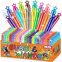 Vista 1 de 200 mini varitas de burbujas de estrellas de 20 colores, juguetes de recuerdo de fiesta para niños, hora del baño, regalos de verano al aire libre