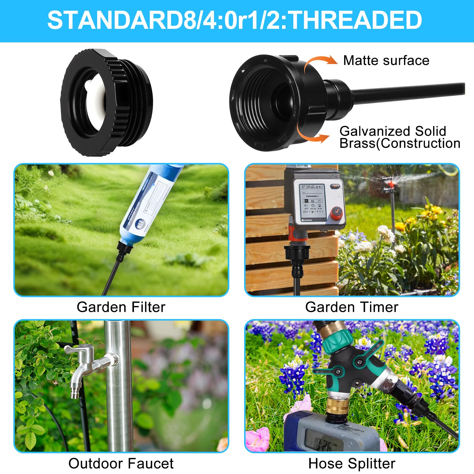 Sistema Di Raffreddamento A Nebbia Da Esterno 18m Con 20 Ugelli In Metallo, Kit Irrigazione Per Giardino, Terrazzo E Serra, Raffrescatore Ad Acqua, Senza Elettricità - 5