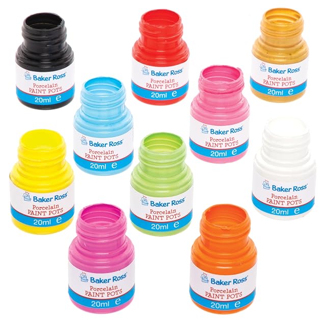 Baker Ross FE593 Bote de Pintura de Porcelana
