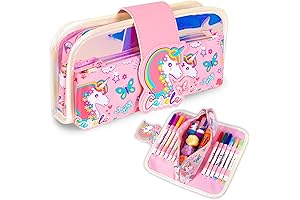 Bluey Pencil Case for Girls, Big Capacity Pencil Pouch Unicorn Stationery Bag