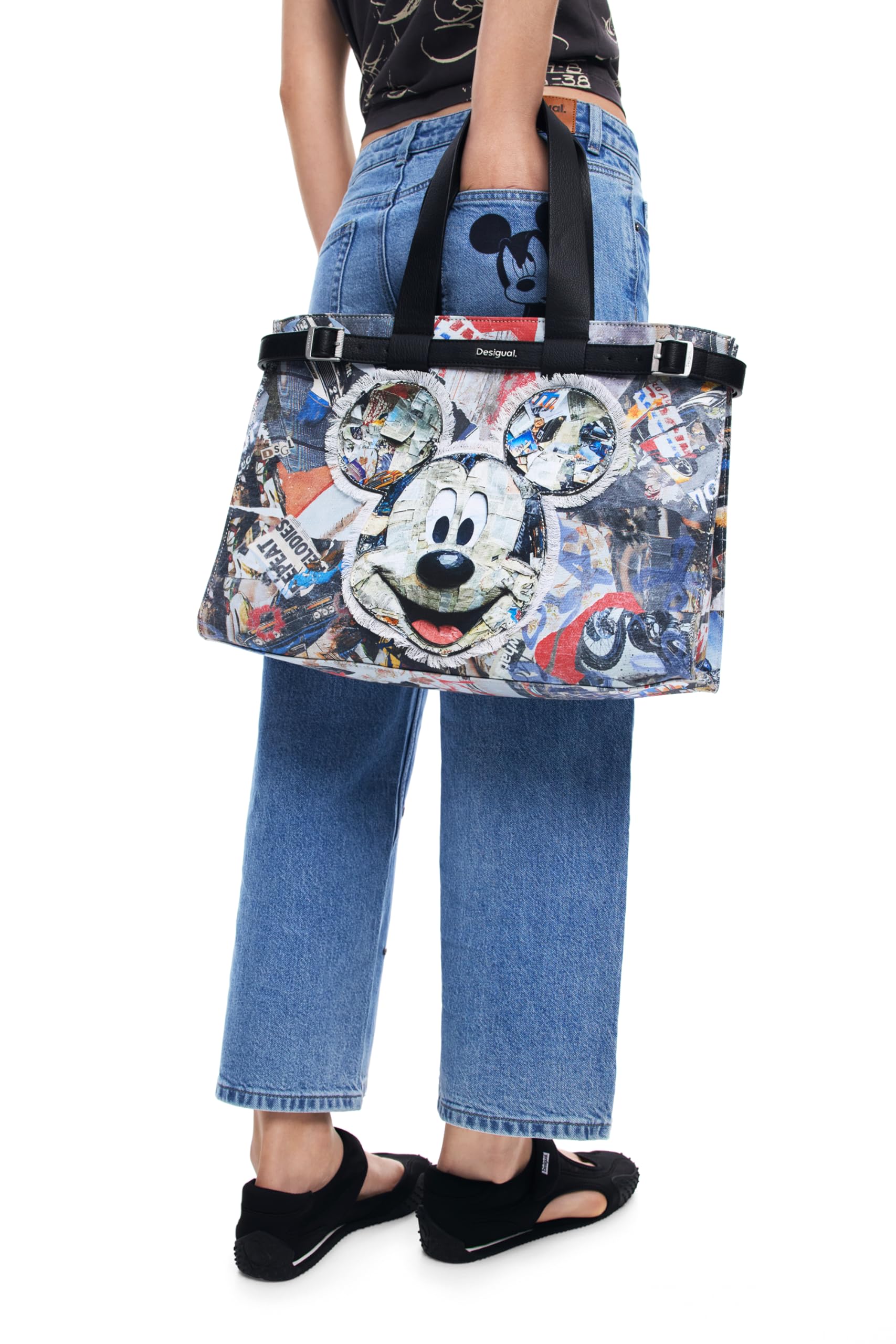 Desigual Schultertasche Umhängetasche Mickey Collage Hobart Shoulder Bag Tutti Fruti bunt
