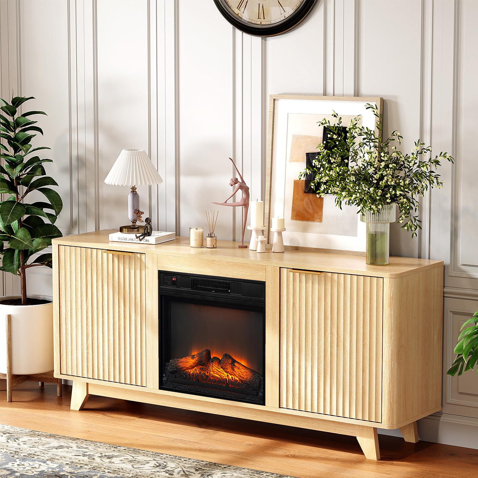 Amazon.com: VINGLI Fireplace TV Stand for up to 70 inch TVs