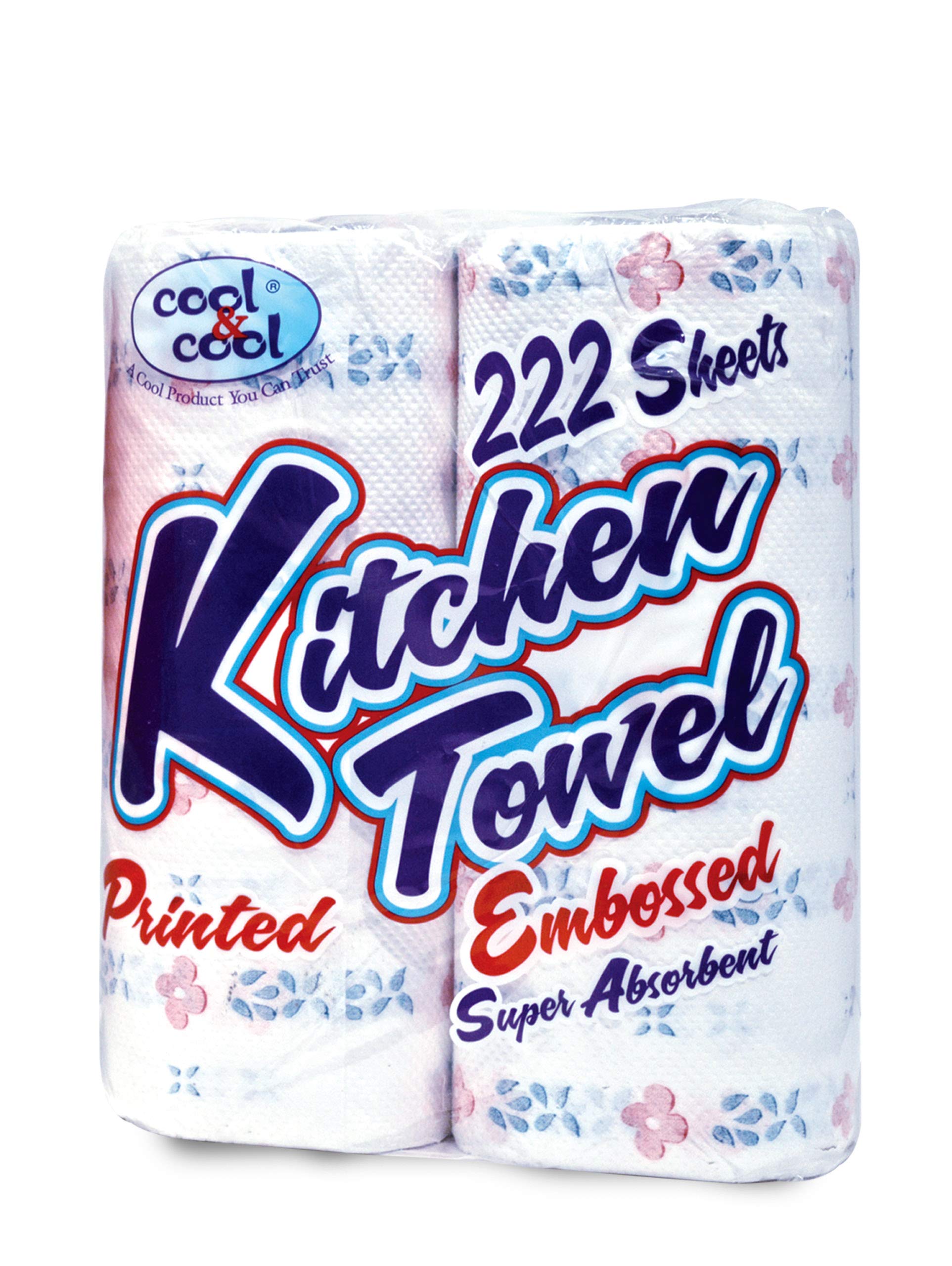 Cool & Cool Printed Embossed 111'S 2 Ply Kitchen Towel
