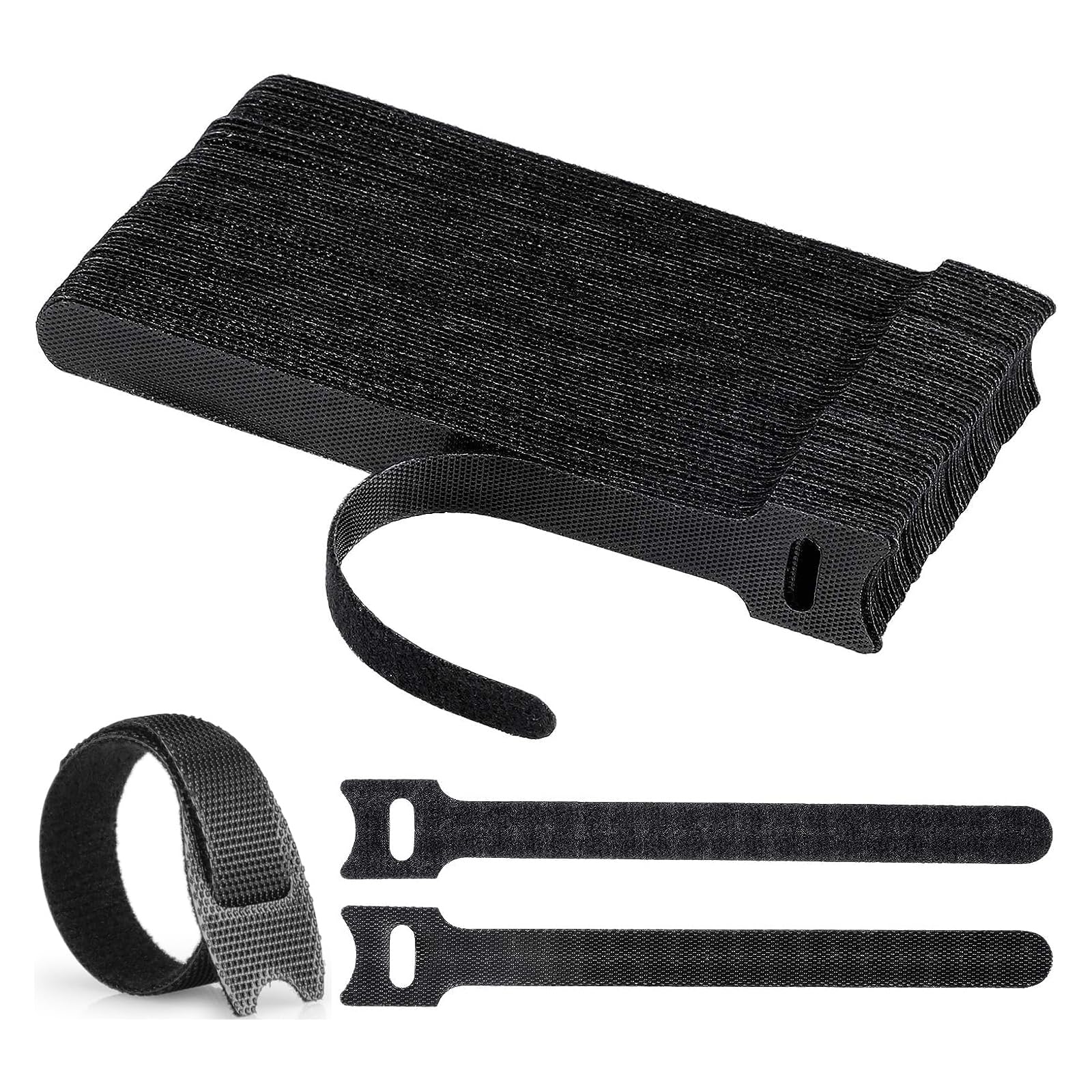 Nylon Cable Tie,60PCS Cable Management Wire Tidy Zip Ties Reusable Cable Ties Cable Wrap Cable Tidy Charger Cable Tidy, Ideal for Headphones, Phones, Electronics Under Desk Cable Management Straps