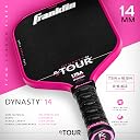 Franklin Sports Pro Pickleball Paddles - FS Tour Series Carbon Fiber Paddles - Official USA Pickleball (USAPA) Approved - Dynasty Pro Player - 14mm Polymer Core - Pink gallery image
