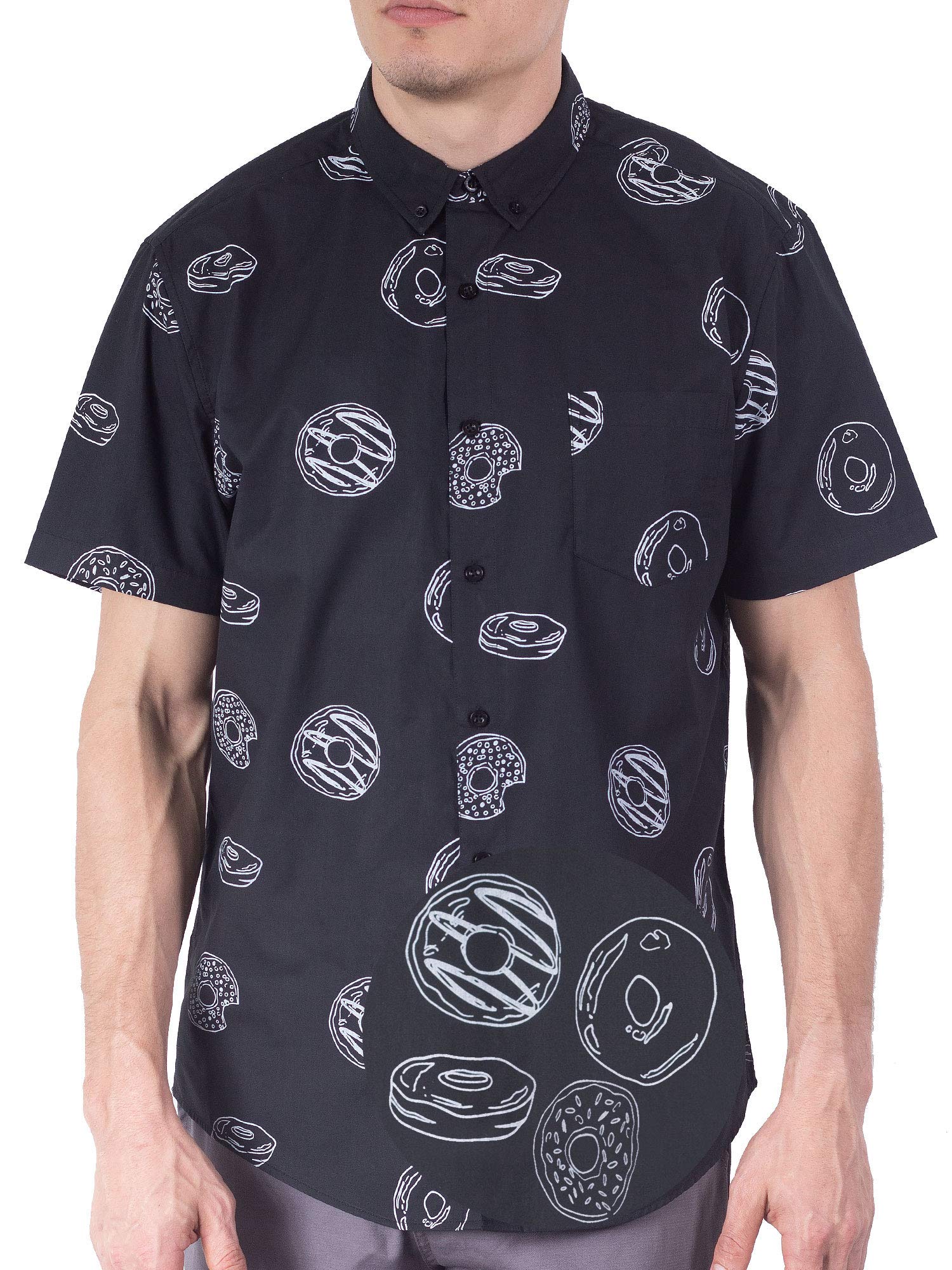 VisiveHawaiian Shirt for Men and Big Mens Short Sleeve Button Down, Size S - 4XL