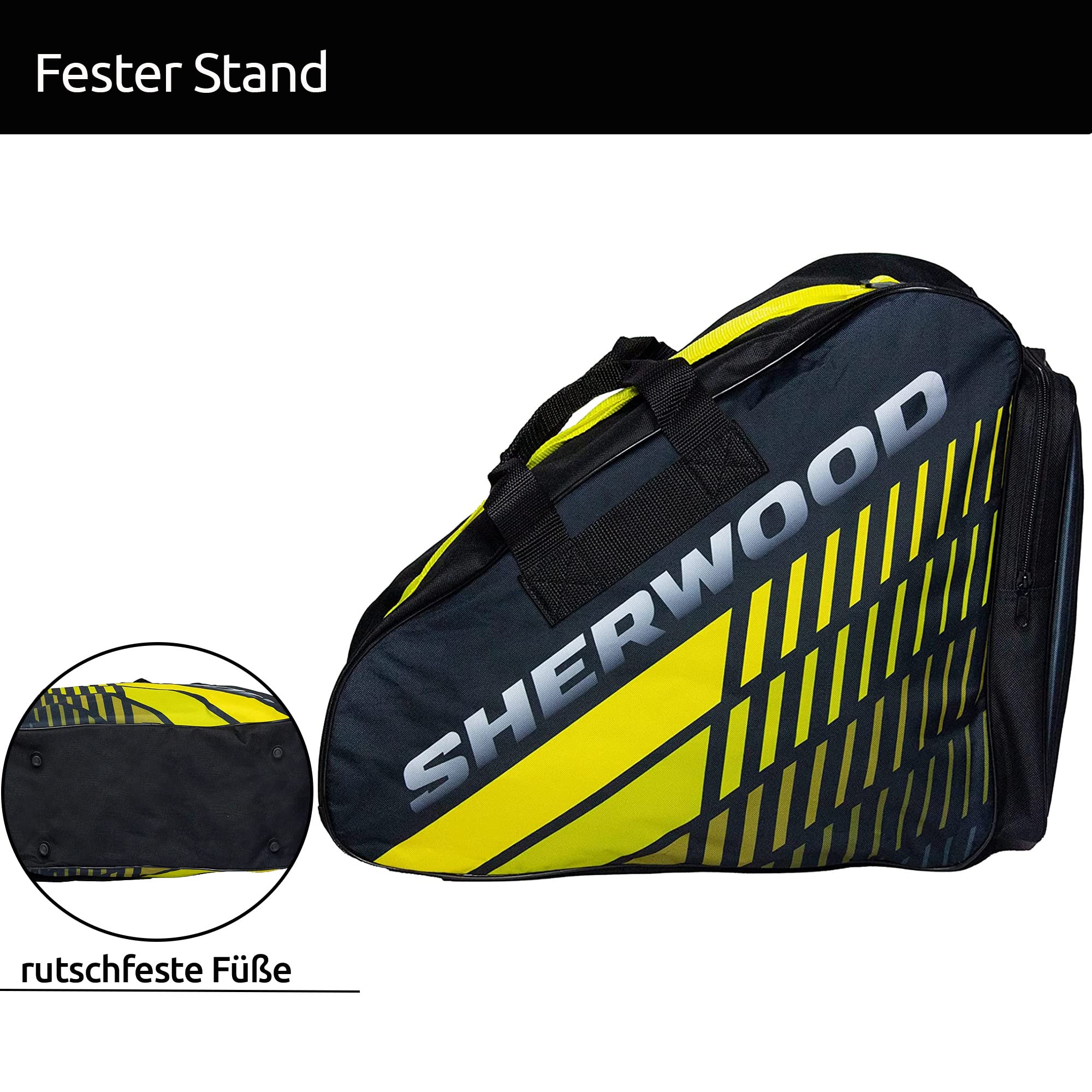 Sherwood Borsa da ghiaccio per adulti e bambini, borsa da hockey su ghiaccio, ideale per pattini a rotelle e pattinaggio su ghiaccio (giallo)
