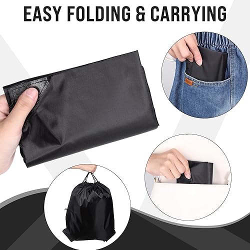 Miniatura 5 de 100 bolsas de cordón con cordón a granel, bolsas de almacenamiento para deportes, gimnasio, viajes, Negro, 16.5 inches in length and 13.4 inches in