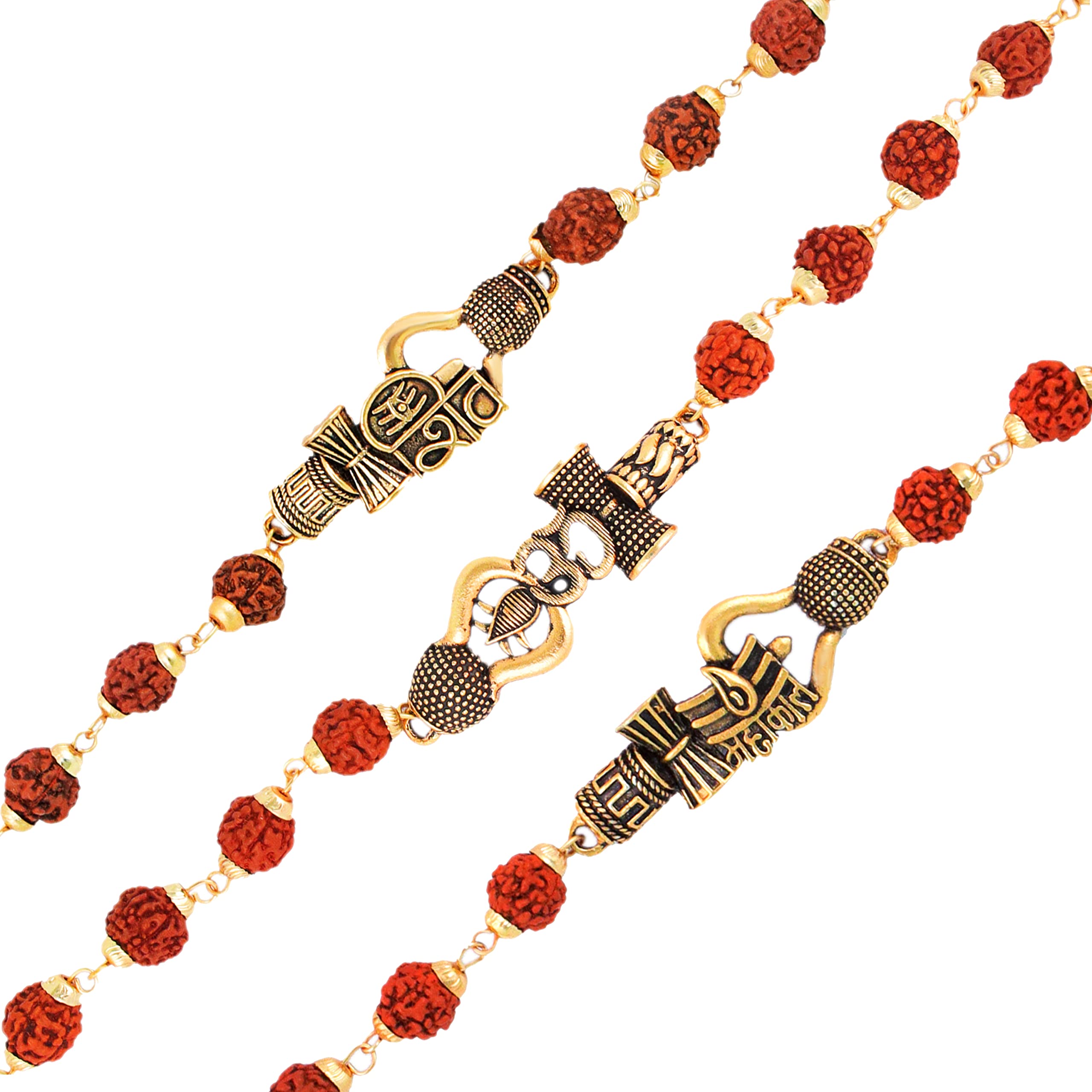 Fashion Frill Adjustable Shiv Mahakal Rudraksh Rudraksha Bracelet Rakhi For Men Brother Set Combo Of 3 | Rakhis For Rakshabandhan (B0B6SMCB3S) Amazon Price History, Amazon Price Tracker