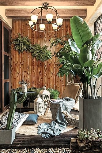 Miniatura 5 de Dimoon Papel de contacto de madera marrón grueso amarillo de 118 x 17.7 pulgadas, papel tapiz de madera rústica, despegar y pegar, papel tapiz de