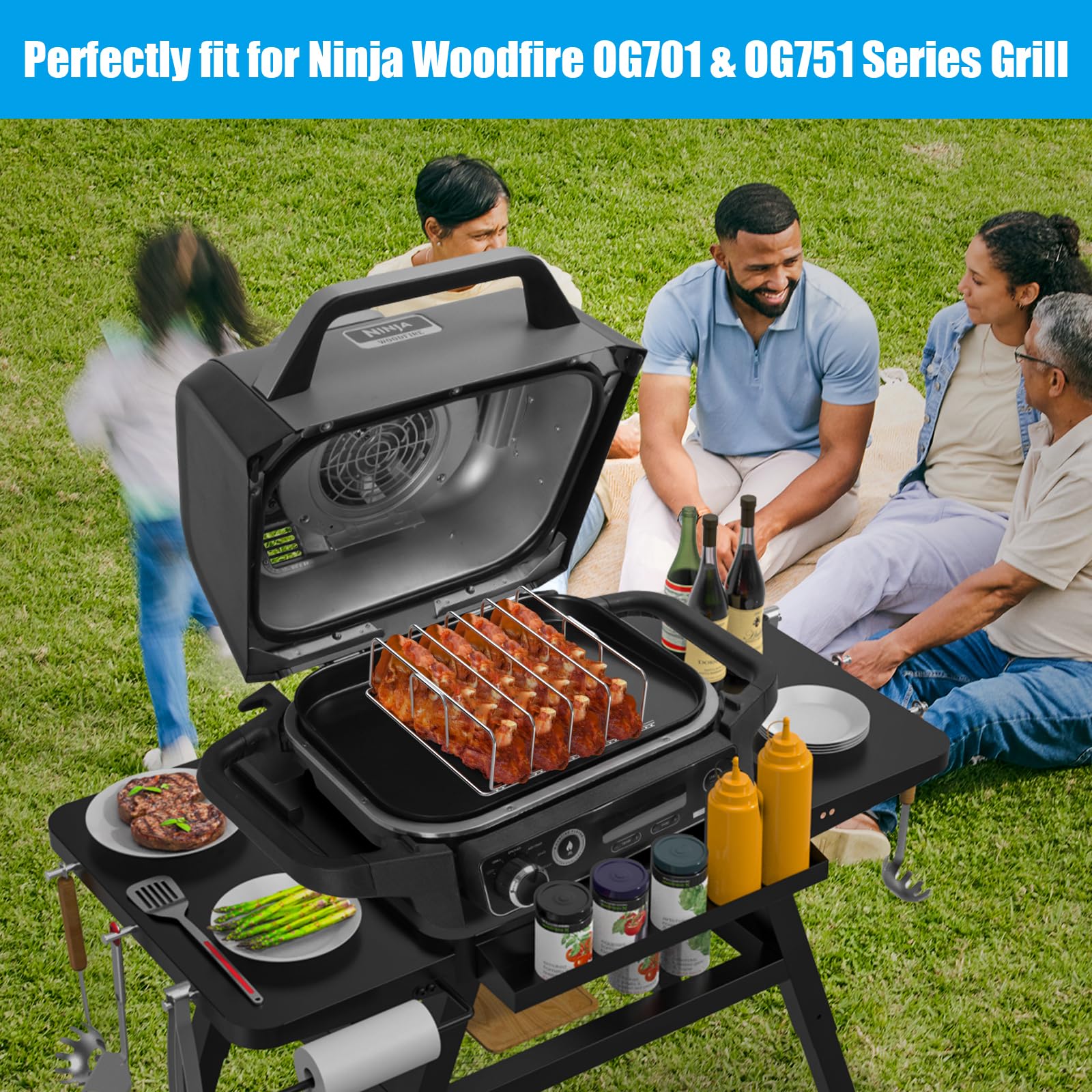 Amazon.com : Outspark Rib Racks for Ninja Woodfire OG700 and OG751