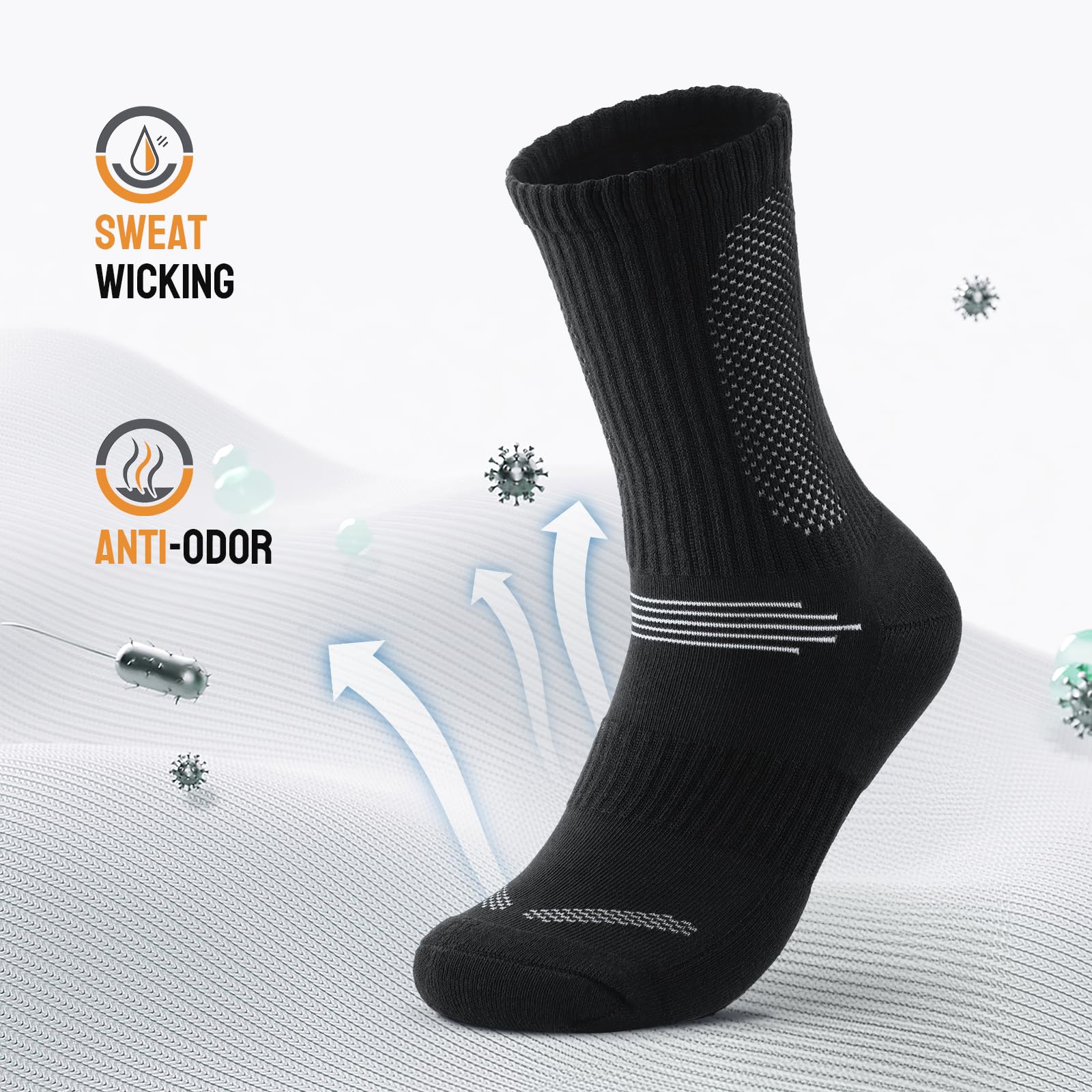 Alaplus Calze Uomo Donna Calde Traspiranti,calzini ciclismo Calzini lavoro Cotone Antiscivolo, Calzini Sportive Spugna Uomo Ideali per Running, Trekking