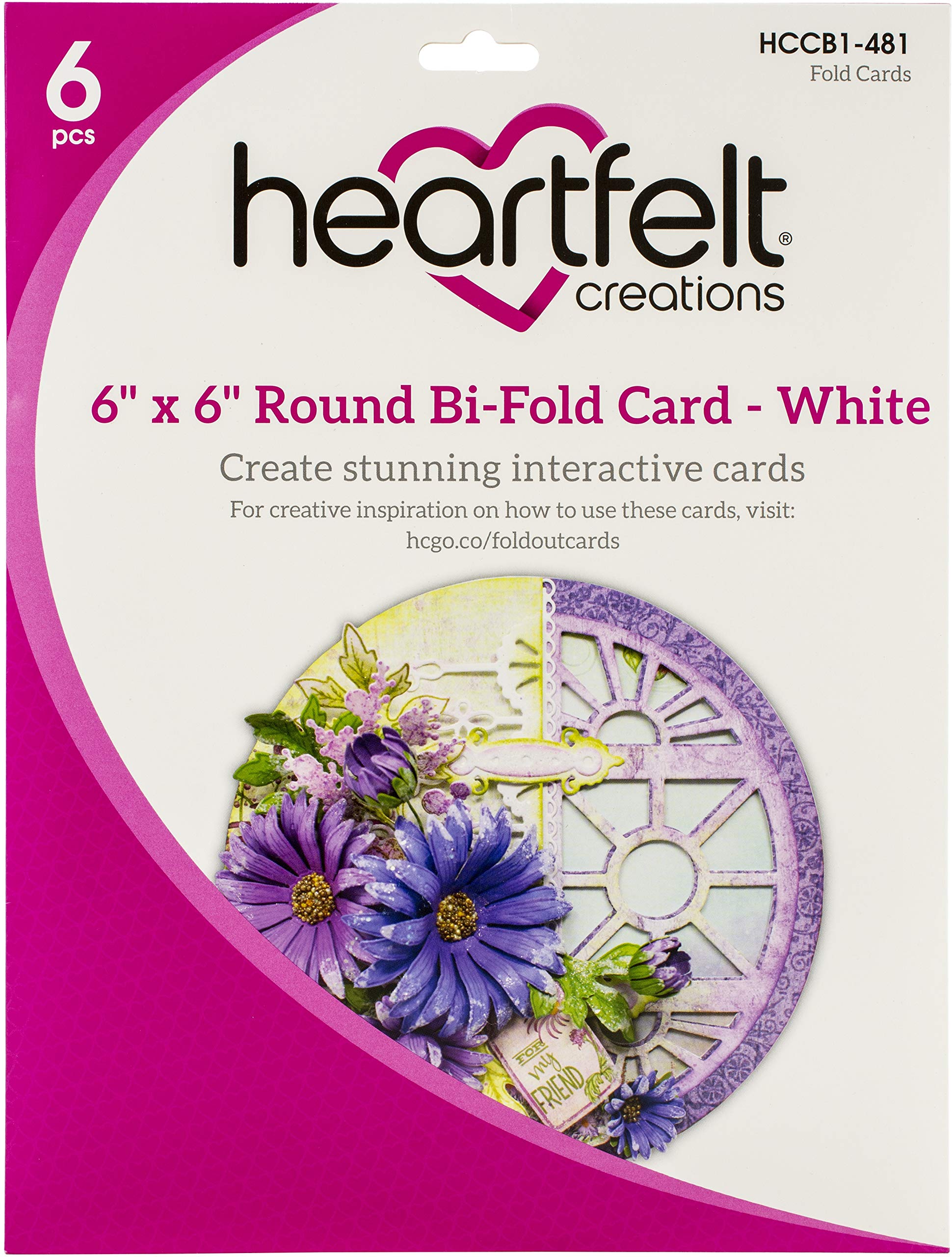 HEARTFELT CREATIONS CIRCLE CARD BI-FOLD, White