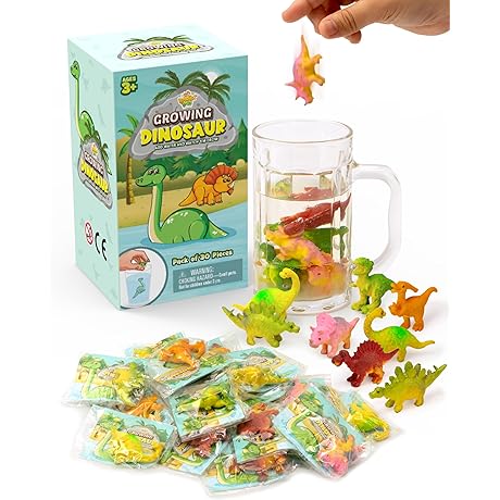 IPIDIPI TOYS [30 Pack] Dinosaur Grow in Water Toys for Kids