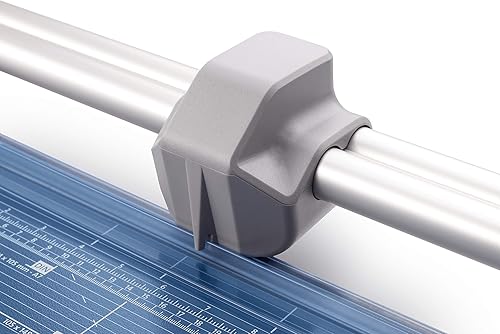 Miniatura 5 de Dahle Cortadora rotativa profesional 554, longitud de corte de 28 pulgadas, capacidad de 20 hojas, autoafilado, barra guía doble, abrazadera