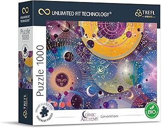 Trefl 10753 1000 Elements Cardboard, Organic, Zodiac Signs, Astrology, Creative Entertainment, Adults and Children from 12 Years High Element, UFT Cosmic Alchemy Puzzle: Constellations