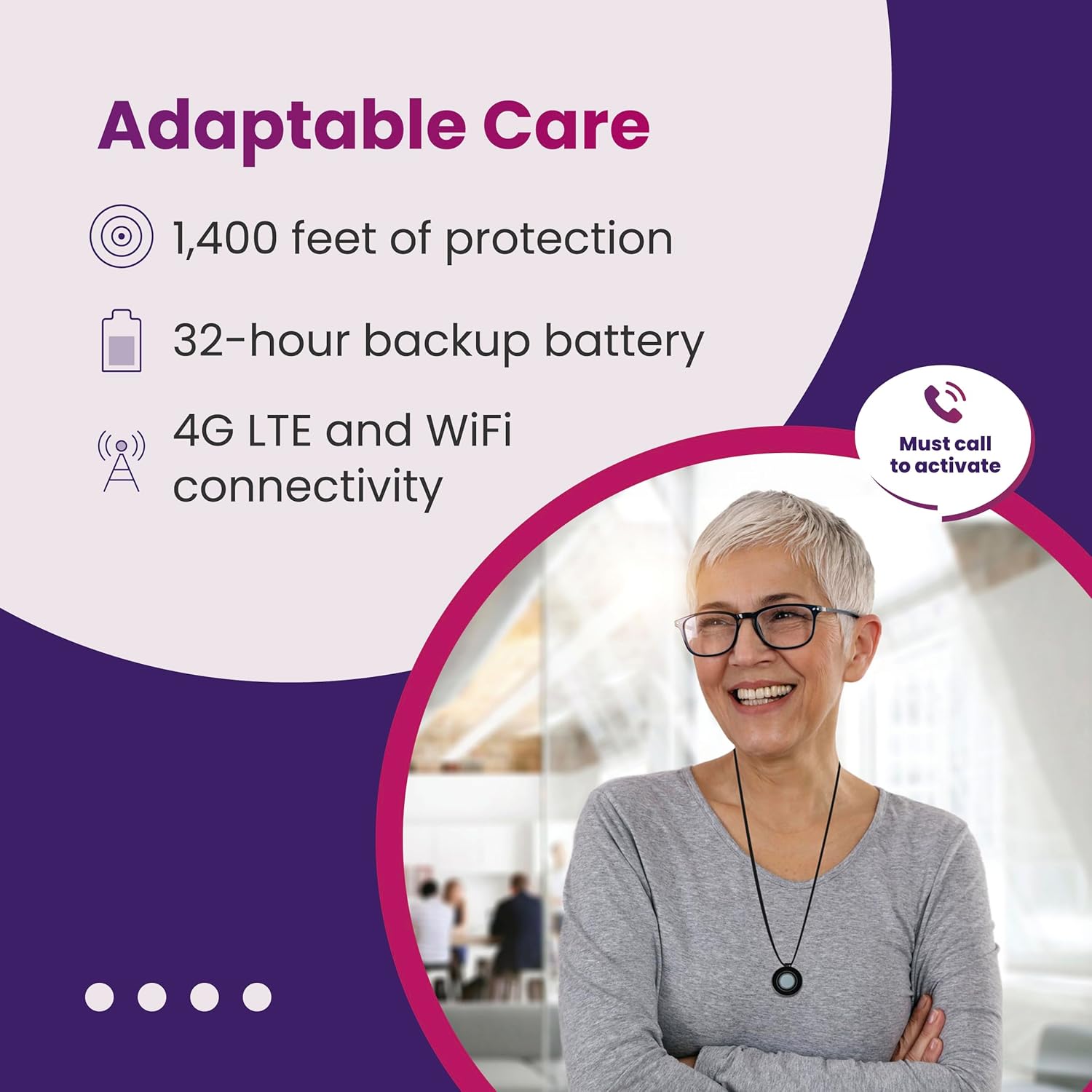 Medical Guardian MGHome Cellular | Medical Alert System for Seniors at Home, Caregiver Call Button | Fast, Reliable 4G Coverage & 24/7 Emergency Operator Care | Monthly Subscription Required - Image 3
