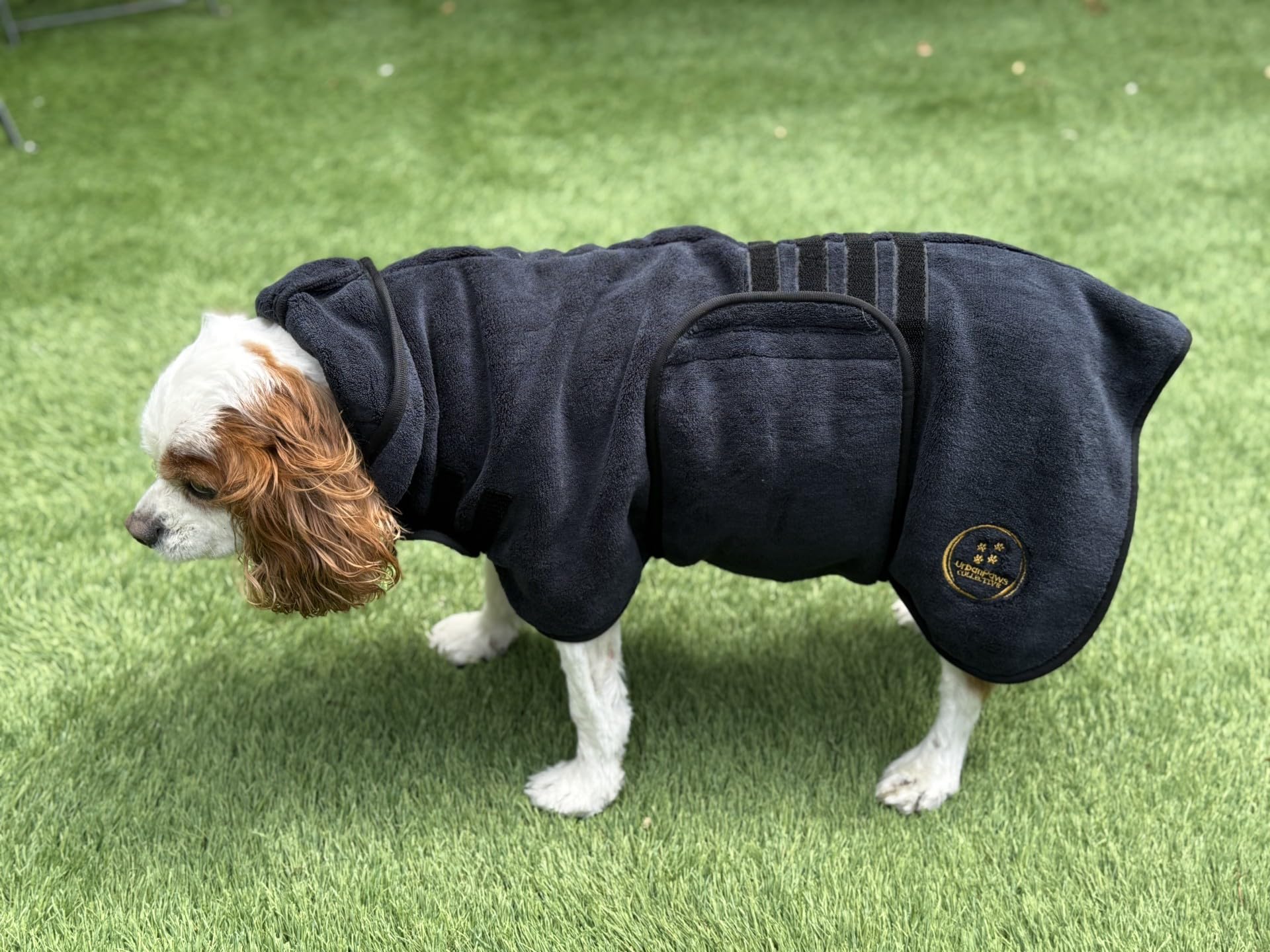 Urban Paws Collective® Luxury Dog Drying Coat, Drying Robe, Ultra Absorbent Microfibre Dog Bathrobe, Quick Dry, Covers Ears - Image 3