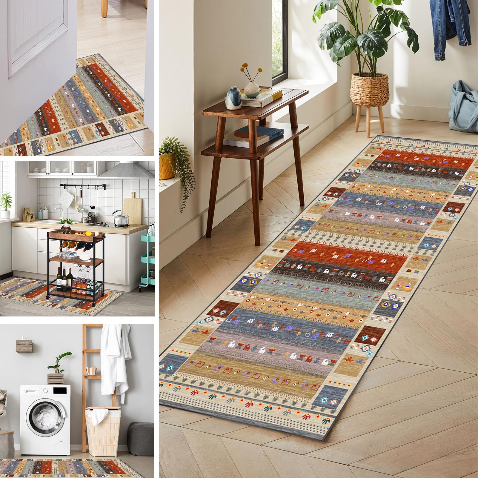 Alfombra de cocina antideslizante y lavable para decorar la entrada y el pasillo de casa