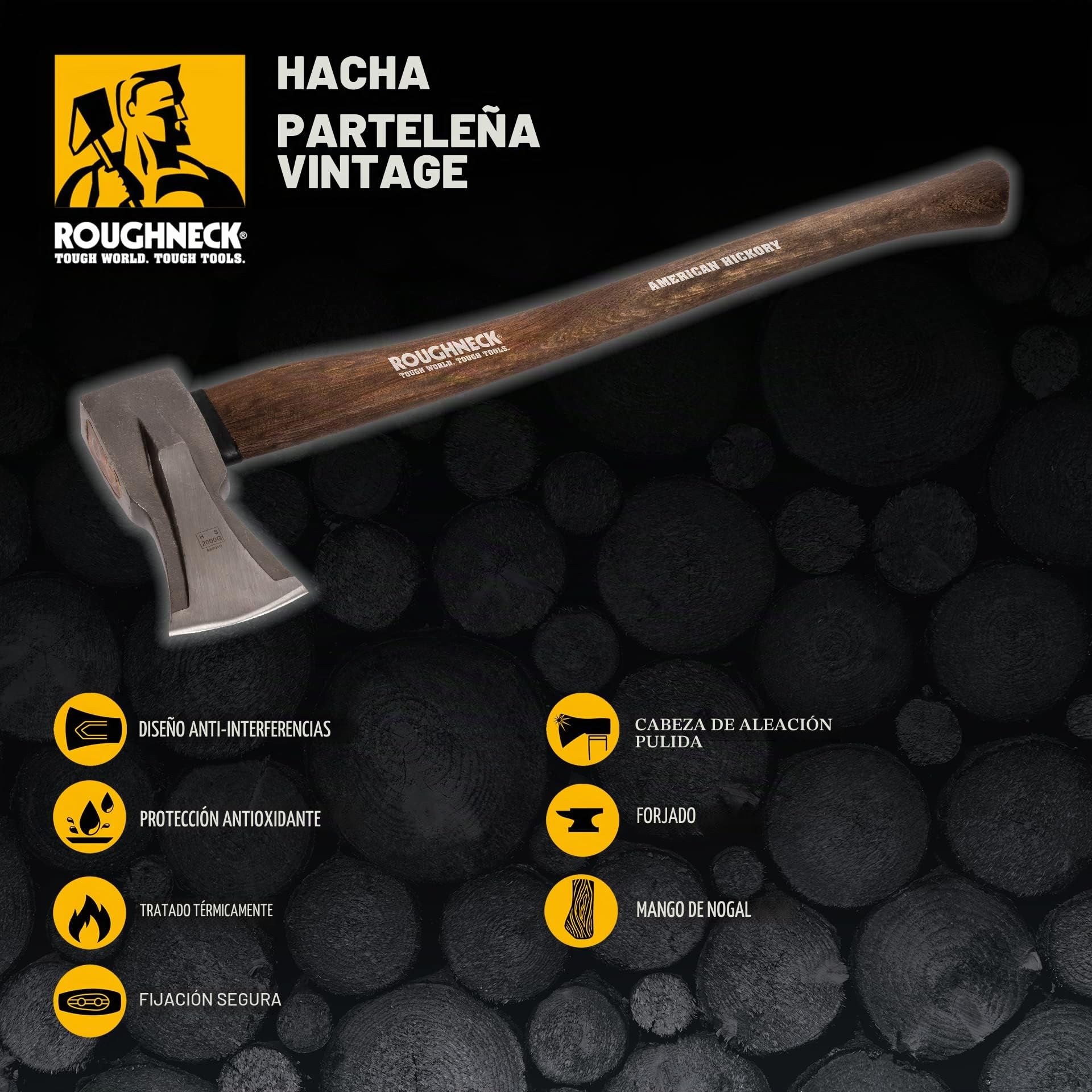 Roughneck Rou65678 Maul de fendage de bûches vintage 2 kg