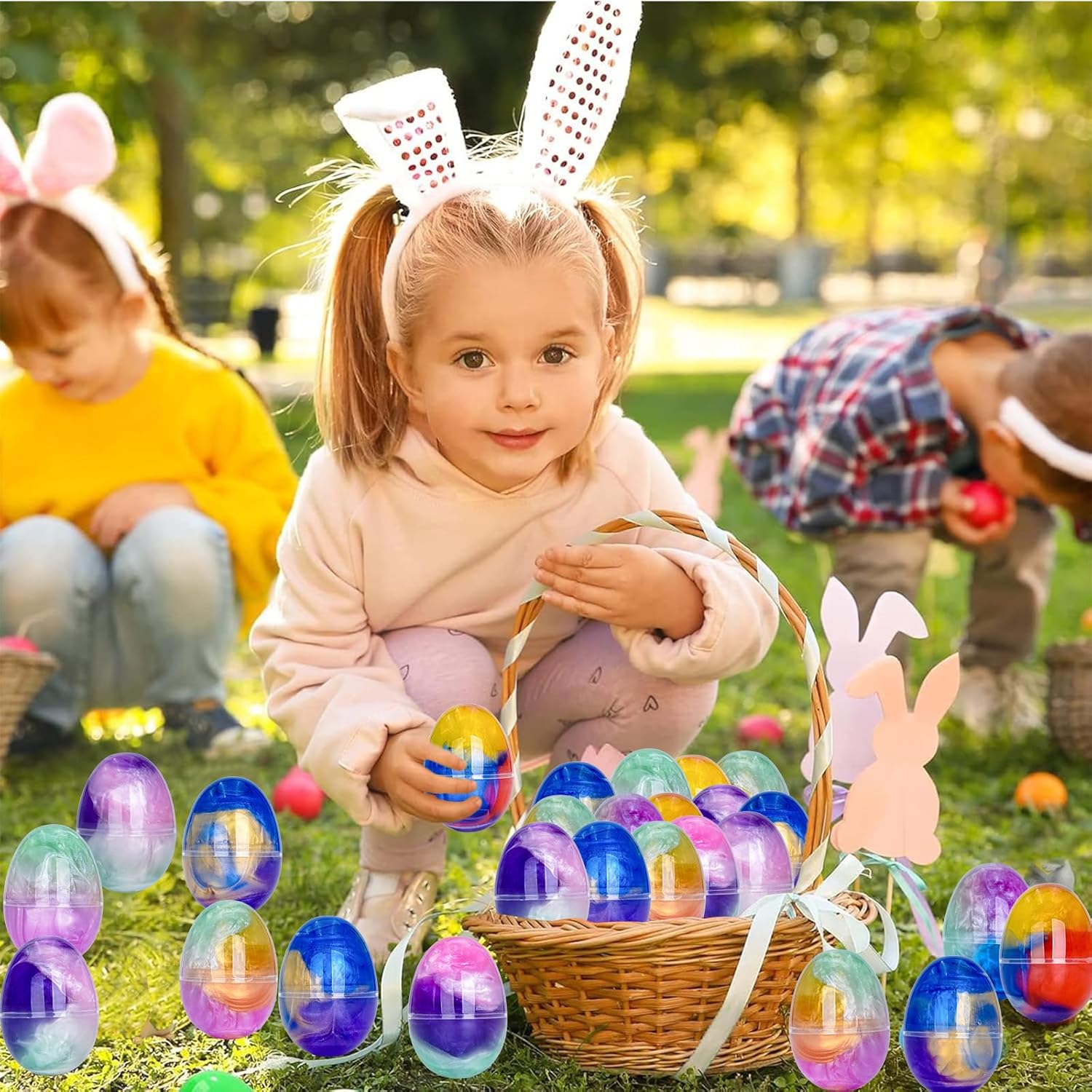12 Pack Prefilled Easter Galaxy Slime Eggs,Galaxy Slime Easter Egg Fillers Stress Relief Easter Egg Hunt Filling Treats Classroom Easter Basket Stuffers Easter Party Favor for Kid Teens Boy Girl