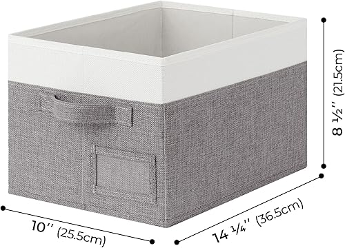 Miniatura 6 de GRANNY SAYS Contenedores de almacenamiento de tela, contenedores de almacenamiento de armario para ropa, cestas de almacenamiento de estantes con