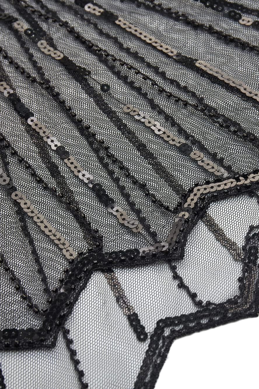 BABEYOND 1920s Shawl Wraps Sequin Beaded Evening Cape Bridal Shawl - Image 6