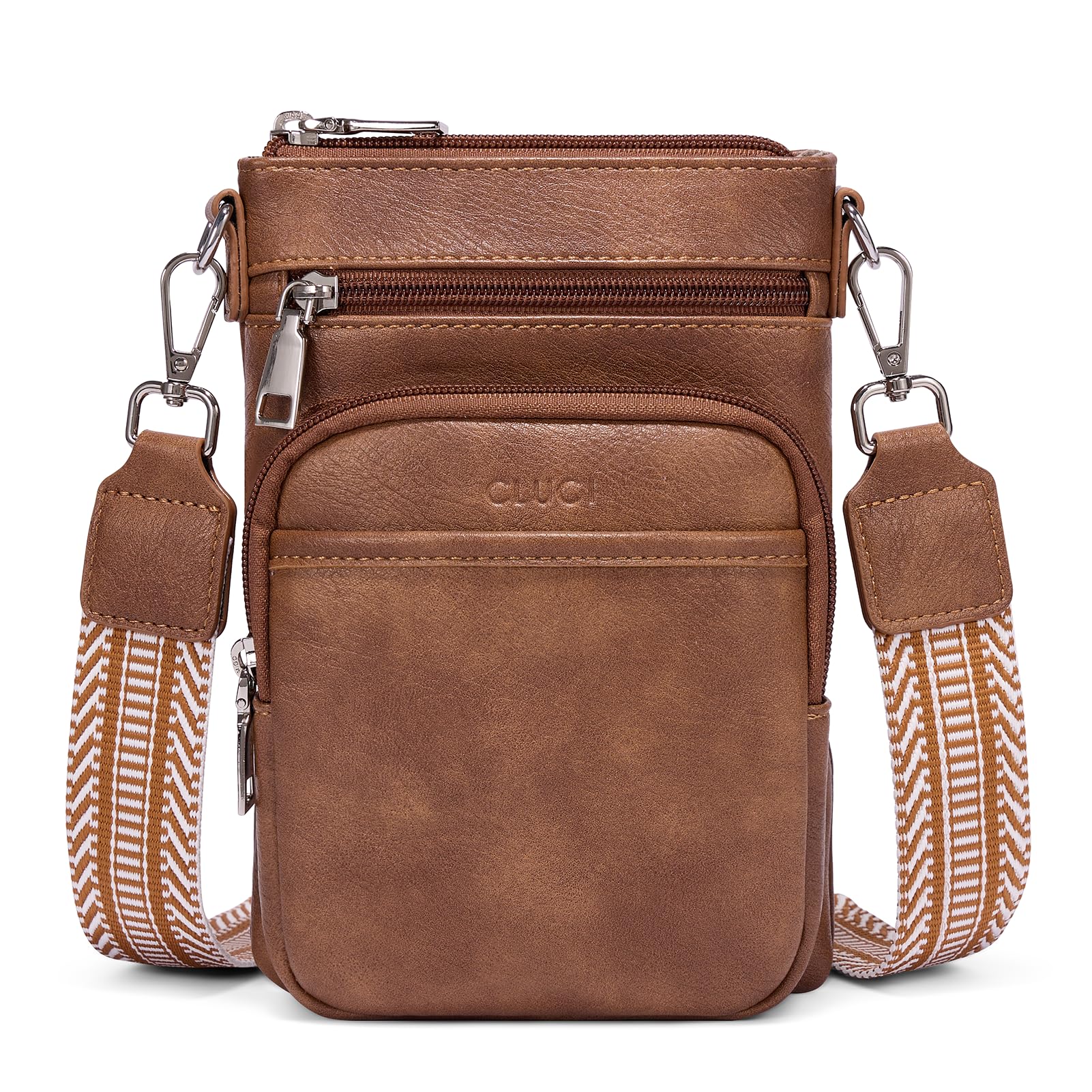 CLUCI Small Crossbody Bags for Women PU Leather Cell Phone Purse Wallet with Adjustable Guitar Strap Small PU
