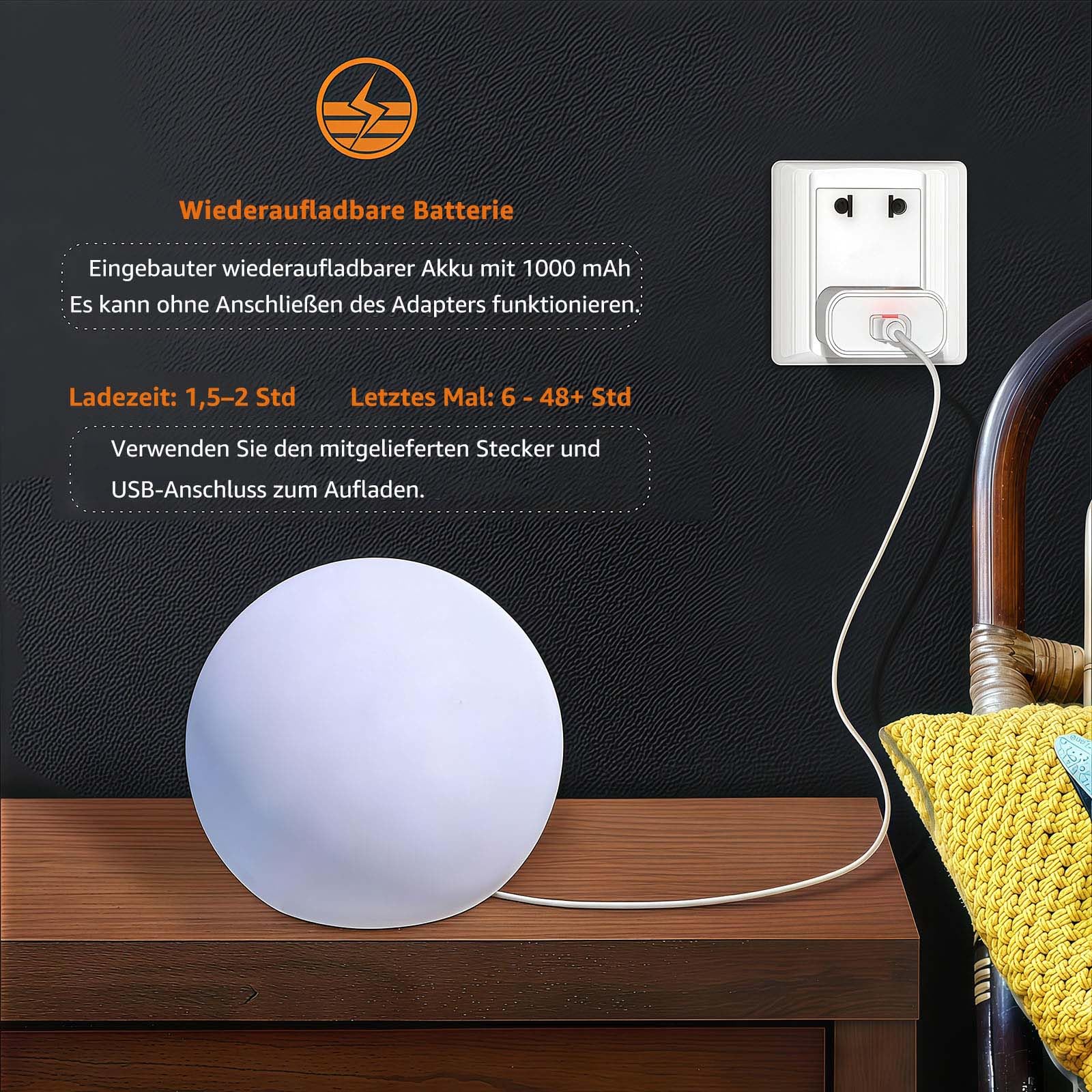 Lampada a sfera di illuminazione atmosfera al LED 15cm-ball