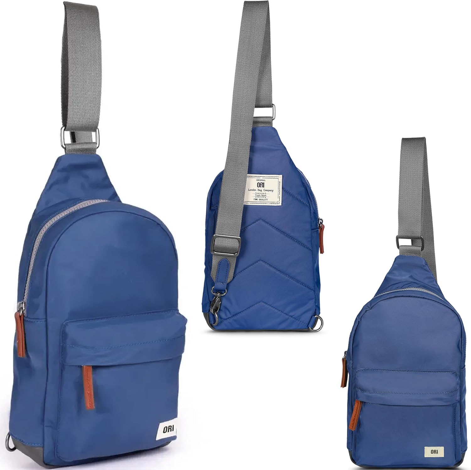 ORI LONDON Crossbody Bag - Nylon Travel Sling Bag for Women & Men with Chunky Zippers - The Willesden