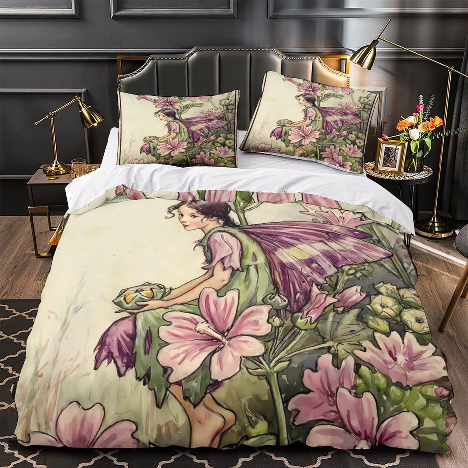 Housse de couette fée 135x200 microfibre confortable pour garçons