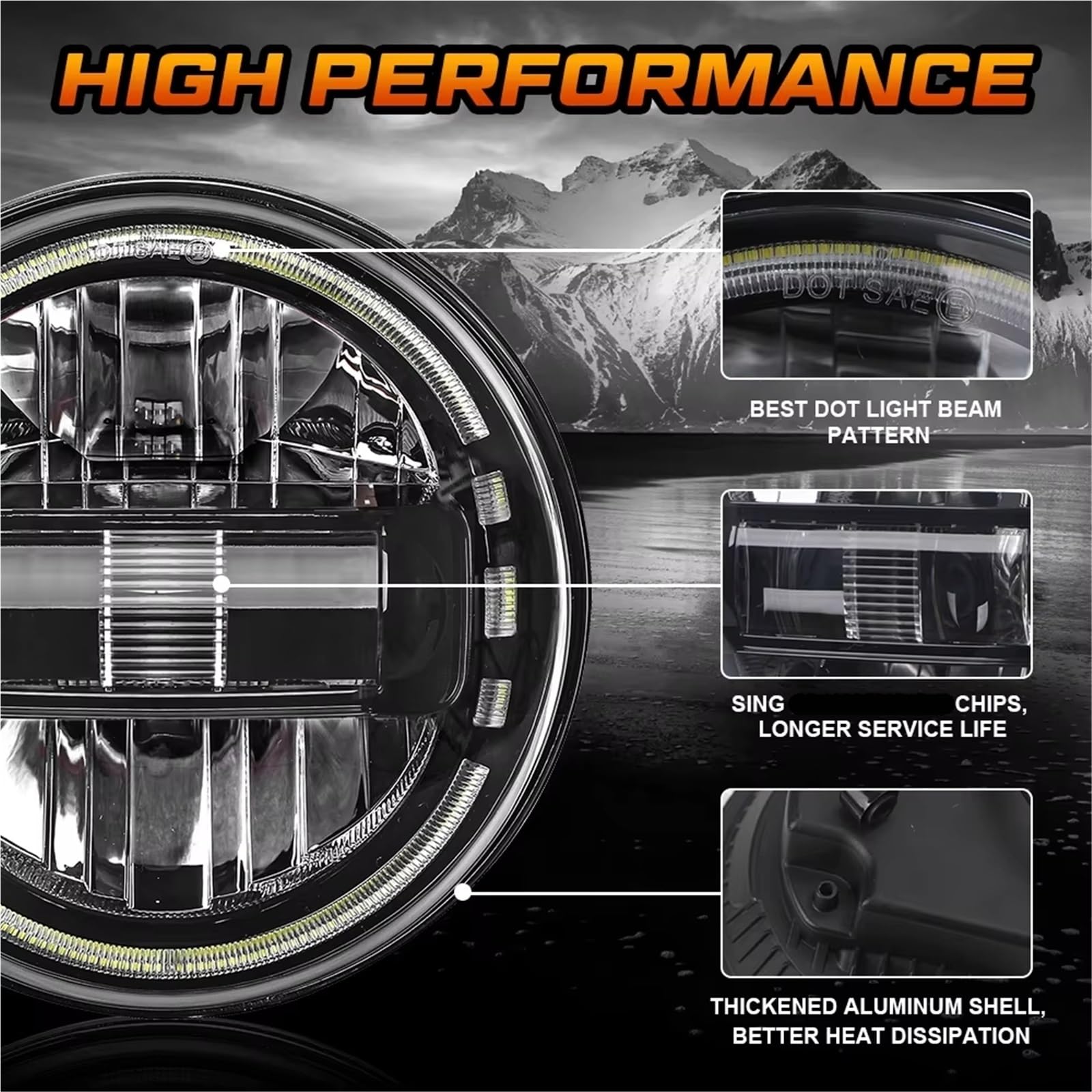 Koplamp 7 Inch LED Koplampen Koplamp voor Jeep voor Wrangler TJ LJ JK