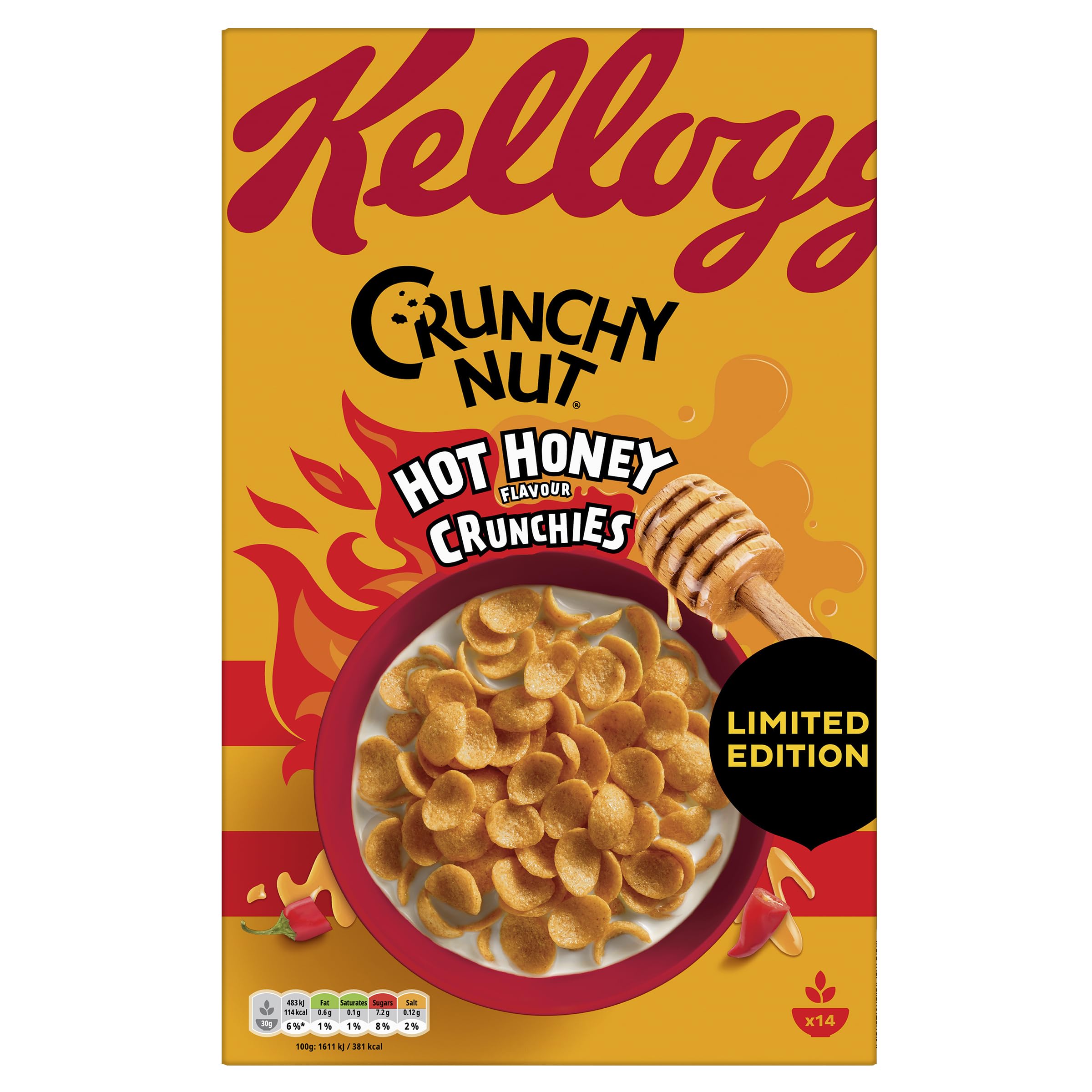 Kellogg's Crunchy Nut Hot Honey Crunchies 420g